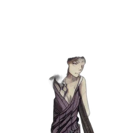 dress, staff, jewelry, creature transparent PNG cut-out