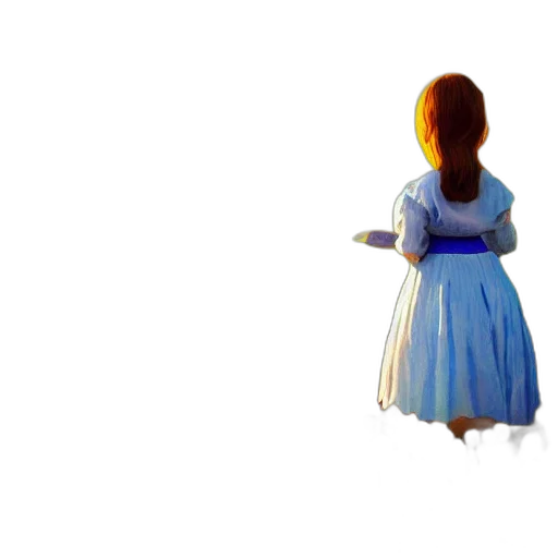 dress, hair, crown, robot transparent PNG cut-out