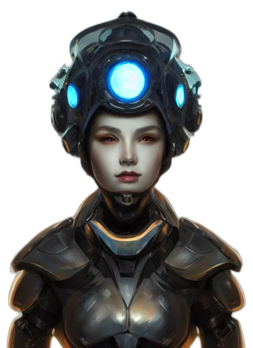 robot, face, mask, staff transparent PNG cut-out