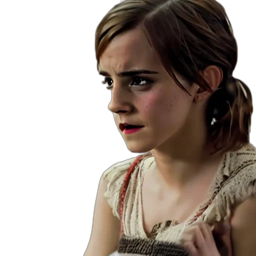 face, photorealistic, emma, watson transparent PNG cut-out