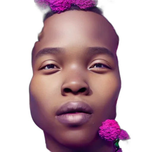 face, crown, flower, creature transparent PNG cut-out