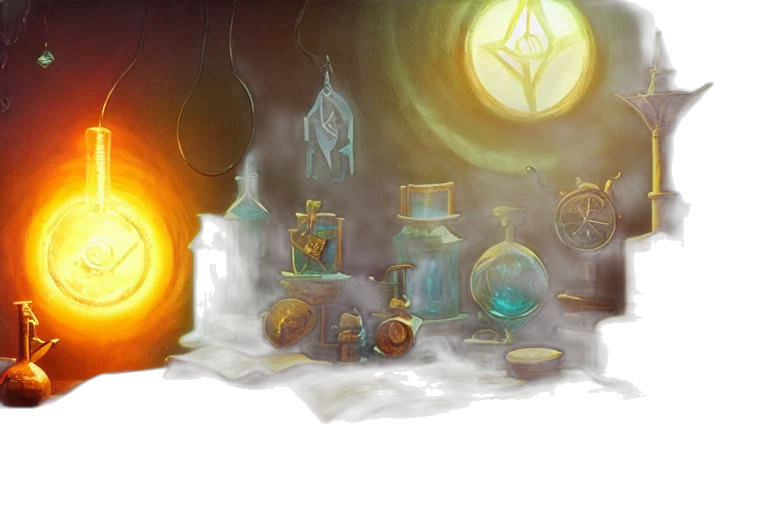 concept art, fantasy art, watercolor, pixel art transparent PNG cut-out