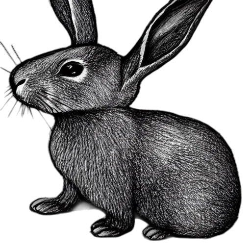 animal, creature, pencil sketch, photorealistic transparent PNG cut-out