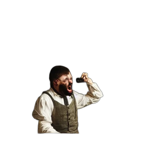 staff, jacket, face, hat transparent PNG cut-out