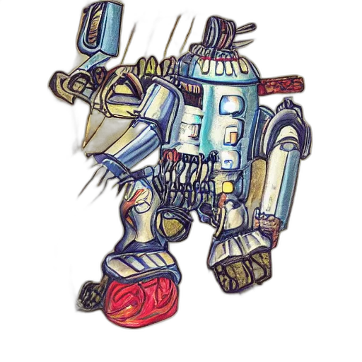 robot, weapon, mask, staff transparent PNG cut-out