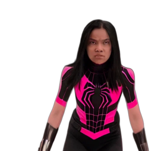 3d render, concept art, still, spiderwoman transparent PNG cut-out