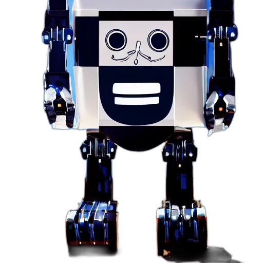 robot, 3d render, concept art, pixel art transparent PNG cut-out