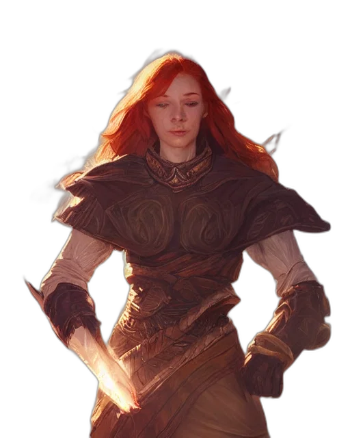 sword, dress, dragon, fantasy art transparent PNG cut-out