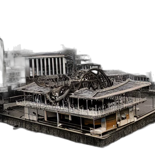 building, 3d render, concept art, photorealistic transparent PNG cut-out