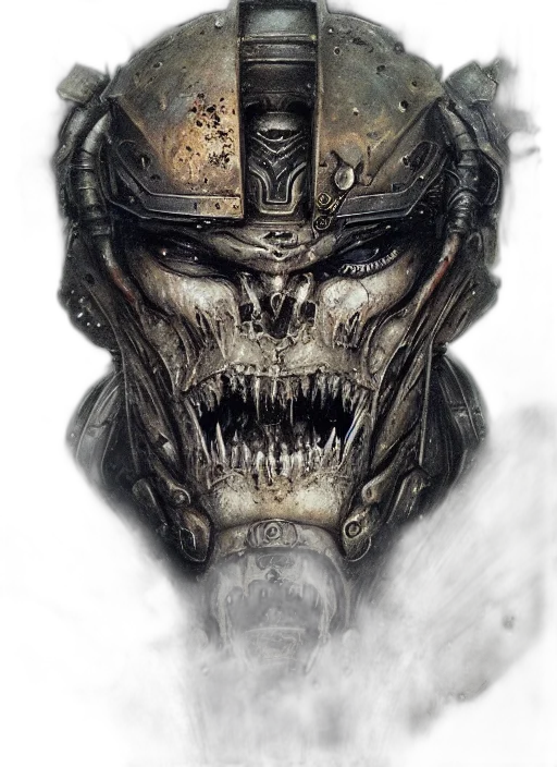 face, mask, robot, creature transparent PNG cut-out