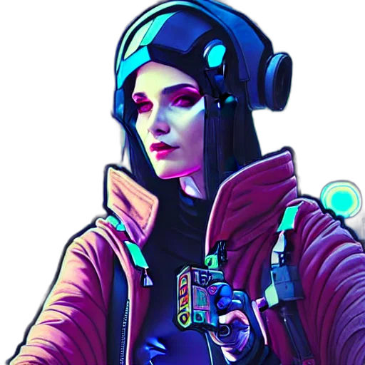 jacket, face, cyberpunk, concept art transparent PNG cut-out