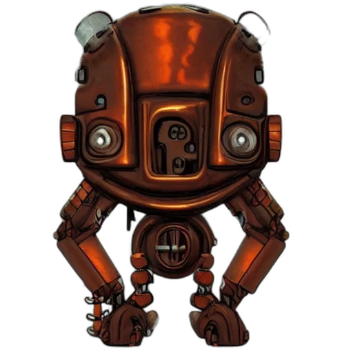 robot, staff, mask, creature transparent PNG cut-out