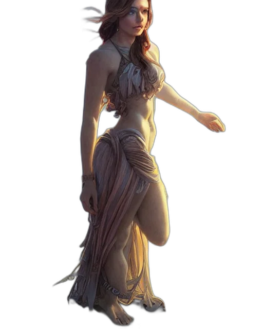 dress, staff, creature, sword transparent PNG cut-out