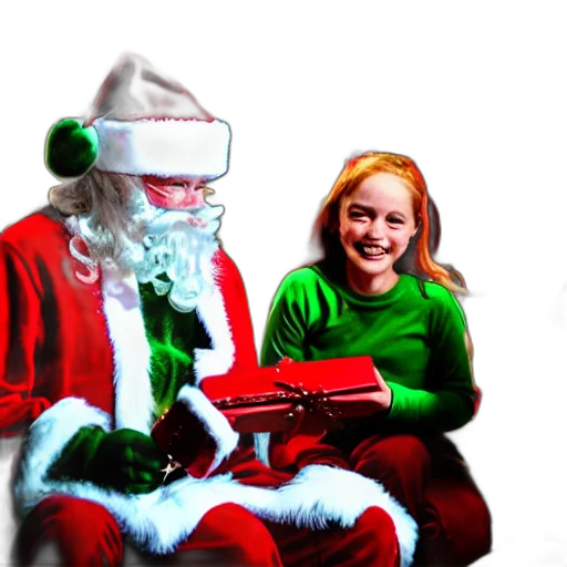 concept art, 3d render, photorealistic, santa transparent PNG cut-out