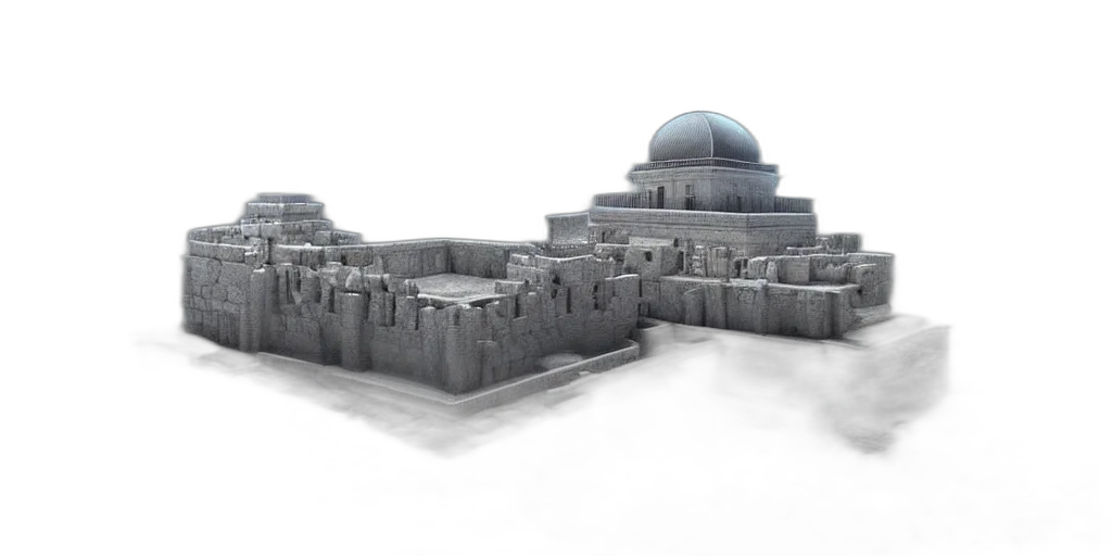 building, 3d render, concept art, outer space transparent PNG cut-out