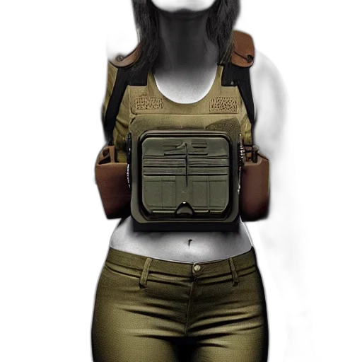 jacket, weapon, robot, face transparent PNG cut-out