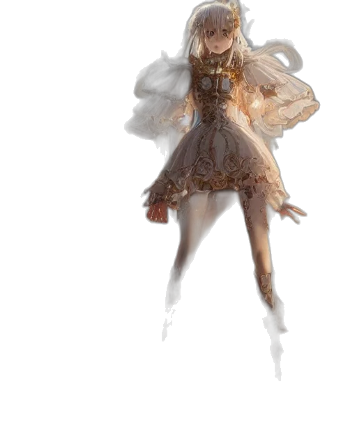 dress, hair, creature, animal transparent PNG cut-out