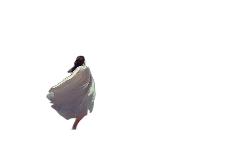 dress, umbrella, hair, creature transparent PNG cut-out