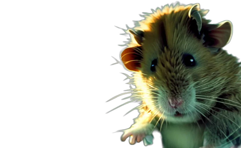 animal, creature, hair, 3d render transparent PNG cut-out