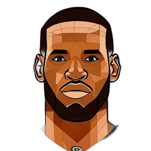 face, cartoon, pixel art, comic book art transparent PNG cut-out