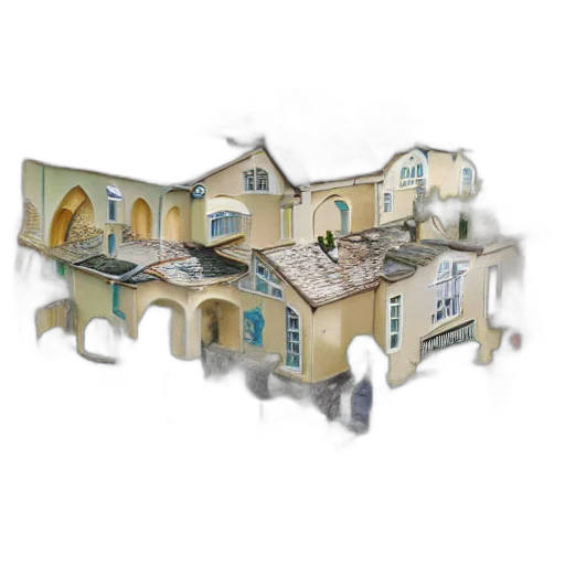 building, 3d render, concept art, photorealistic transparent PNG cut-out