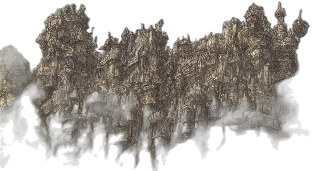 building, concept art, fantasy art, watercolor transparent PNG cut-out