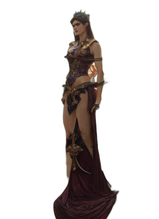 dress, staff, sword, concept art transparent PNG cut-out