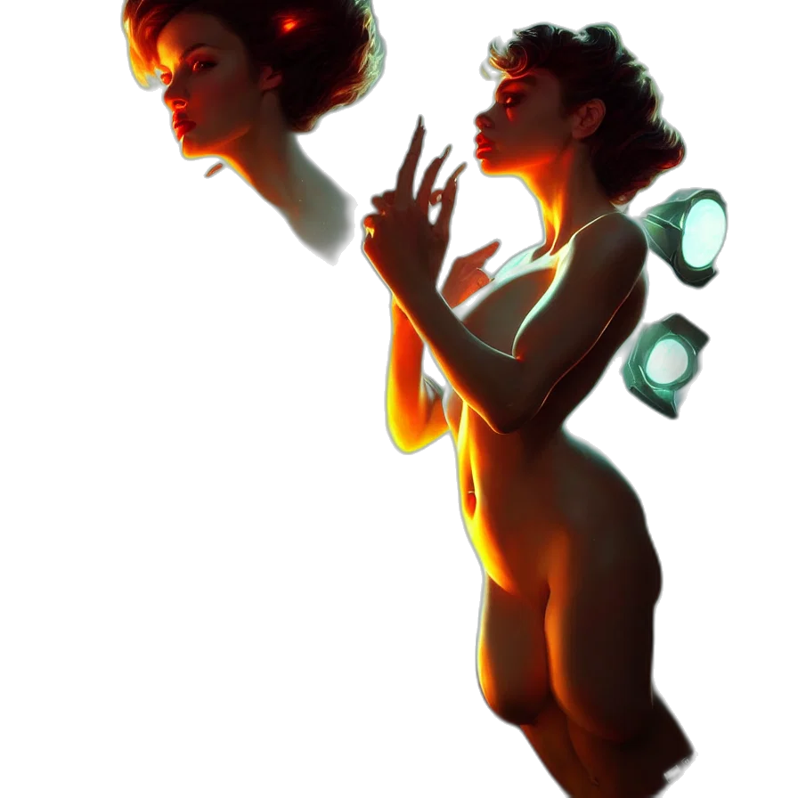 dress, concept art, 3d render, comic book art transparent PNG cut-out
