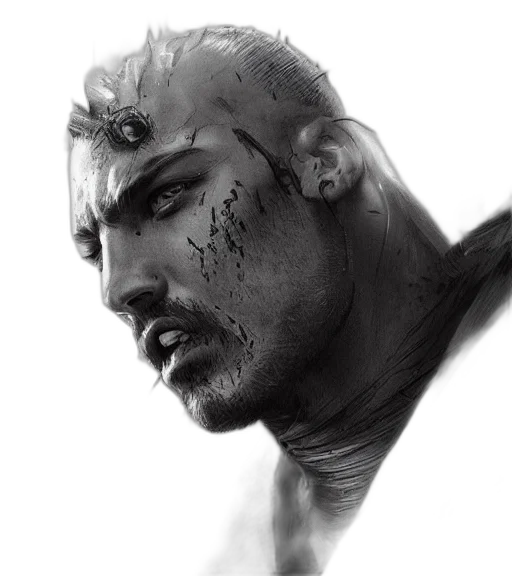 face, mask, photorealistic, cyberpunk transparent PNG cut-out