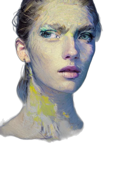 face, mask, jewelry, hair transparent PNG cut-out
