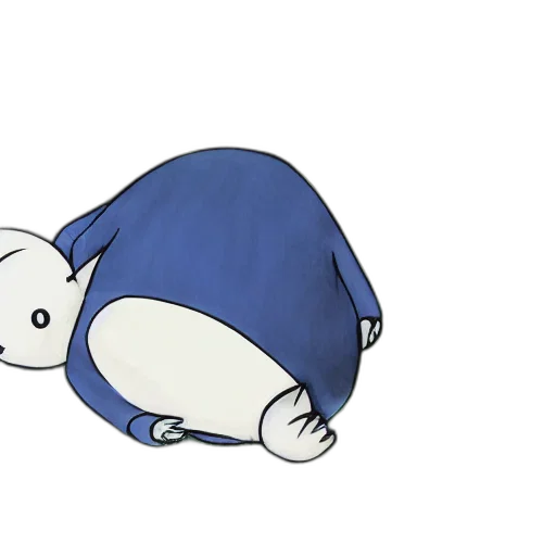 creature, concept art, blue, snorlax transparent PNG cut-out