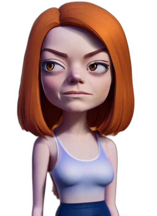 face, dress, 3d render, concept art transparent PNG cut-out