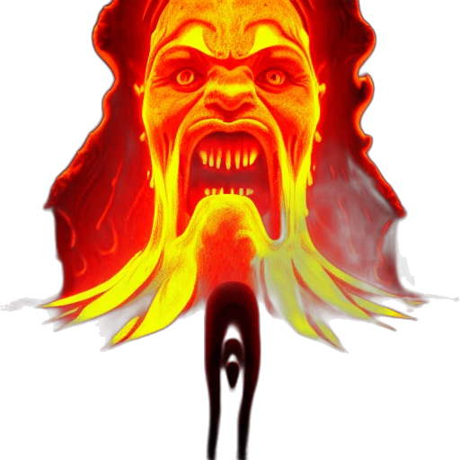 face, mask, staff, creature transparent PNG cut-out