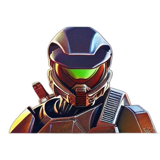 robot, weapon, face, pixel art transparent PNG cut-out