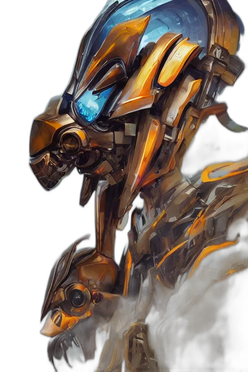 robot, weapon, face, concept art transparent PNG cut-out