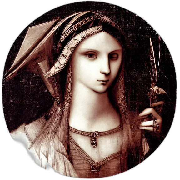 jewelry, hat, face, photorealistic transparent PNG cut-out