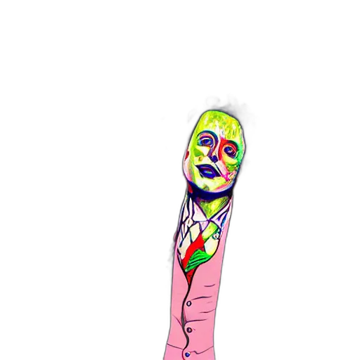 mask, staff, face, creature transparent PNG cut-out