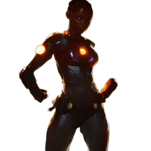robot, staff, weapon, jacket transparent PNG cut-out