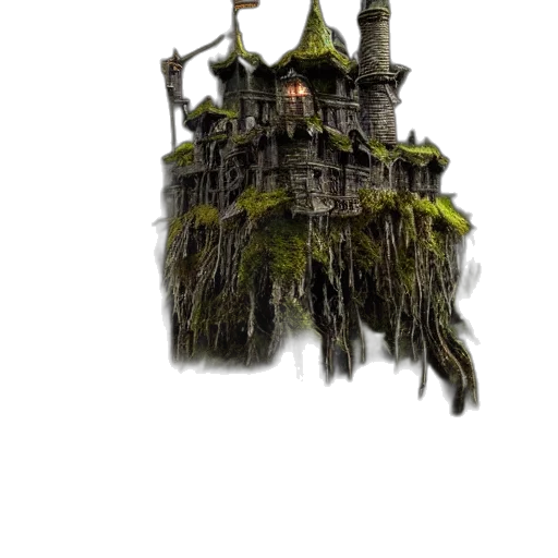 building, crown, tree, staff transparent PNG cut-out