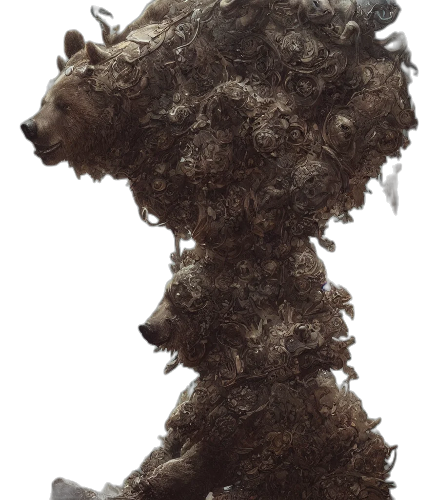 hair, face, mask, creature transparent PNG cut-out
