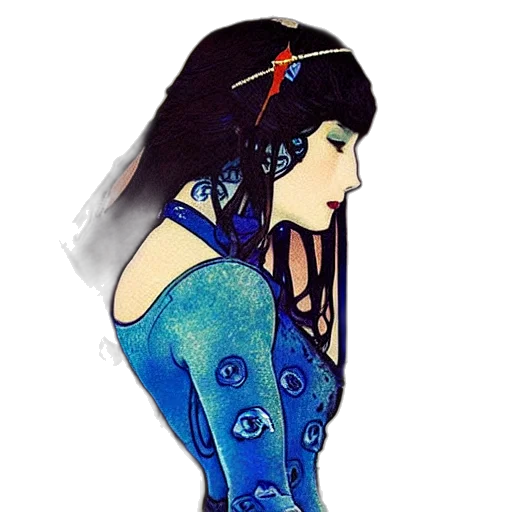 dress, jewelry, fantasy art, concept art transparent PNG cut-out