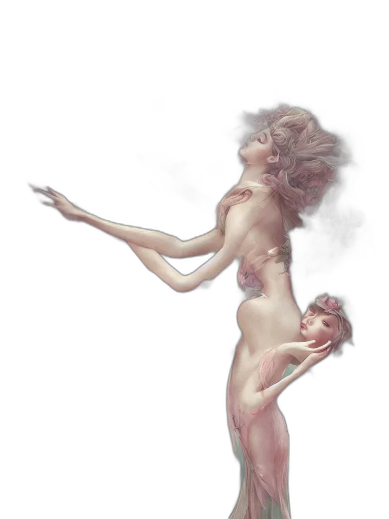 hair, creature, dress, concept art transparent PNG cut-out