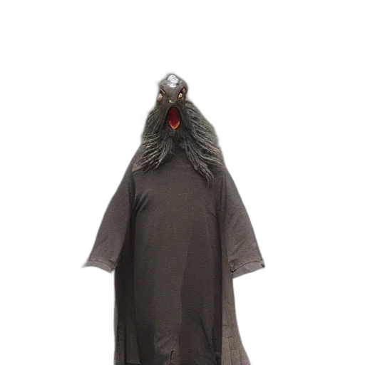 jacket, mask, dress, staff transparent PNG cut-out