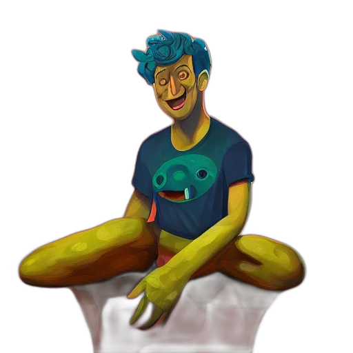 creature, robot, staff, face transparent PNG cut-out