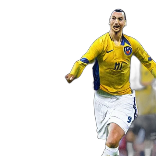 photorealistic, zlatan, ibrahimovic, playing transparent PNG cut-out