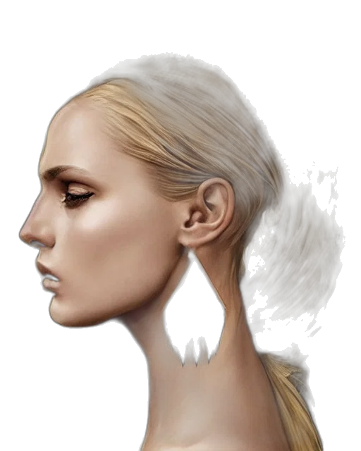 face, hair, jewelry, mask transparent PNG cut-out