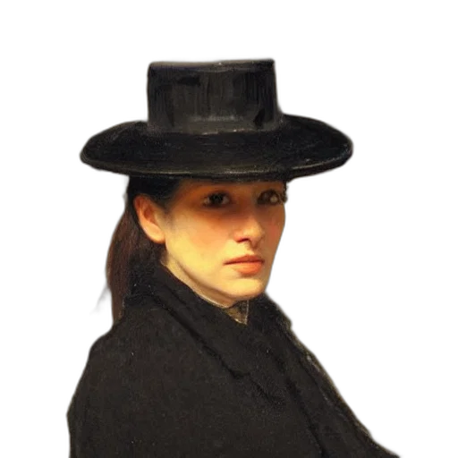 hat, staff, face, jacket transparent PNG cut-out