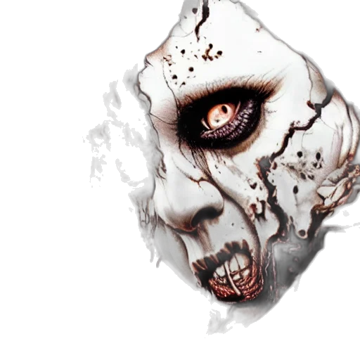 mask, face, creature, photorealistic transparent PNG cut-out
