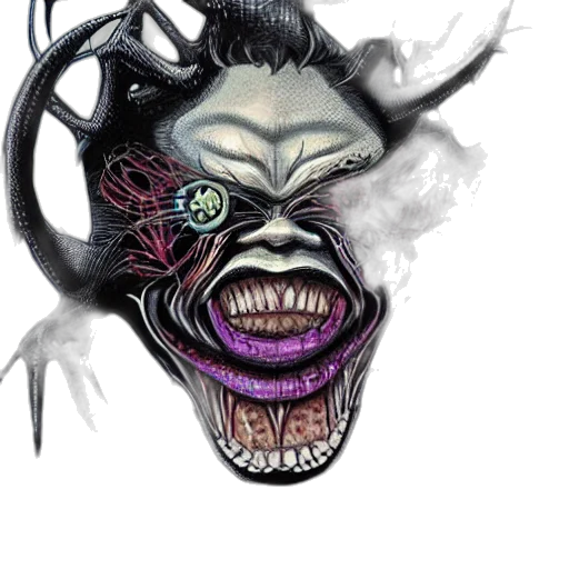 mask, face, creature, staff transparent PNG cut-out