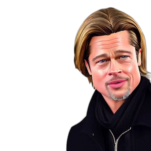 face, hair, jacket, photorealistic transparent PNG cut-out